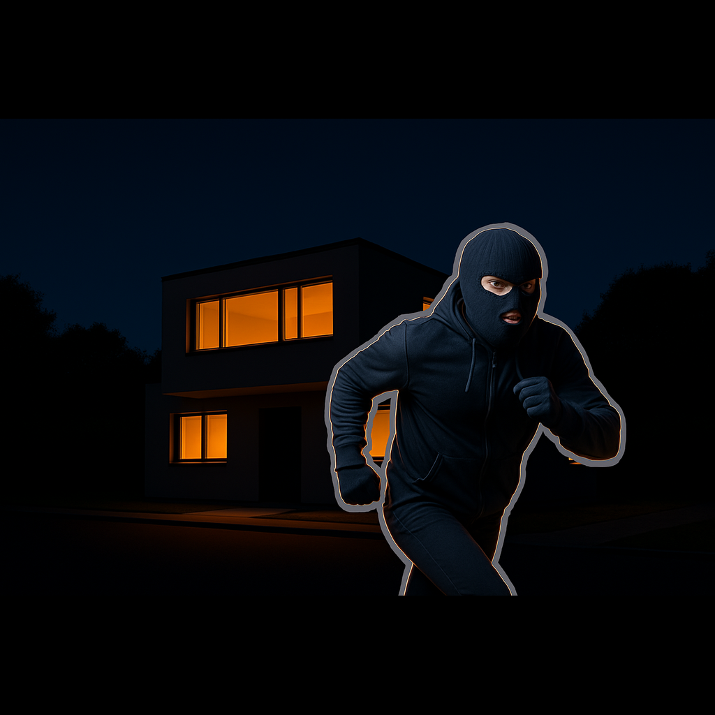 Einbrecher flieht vor gesichertem Smart Home
