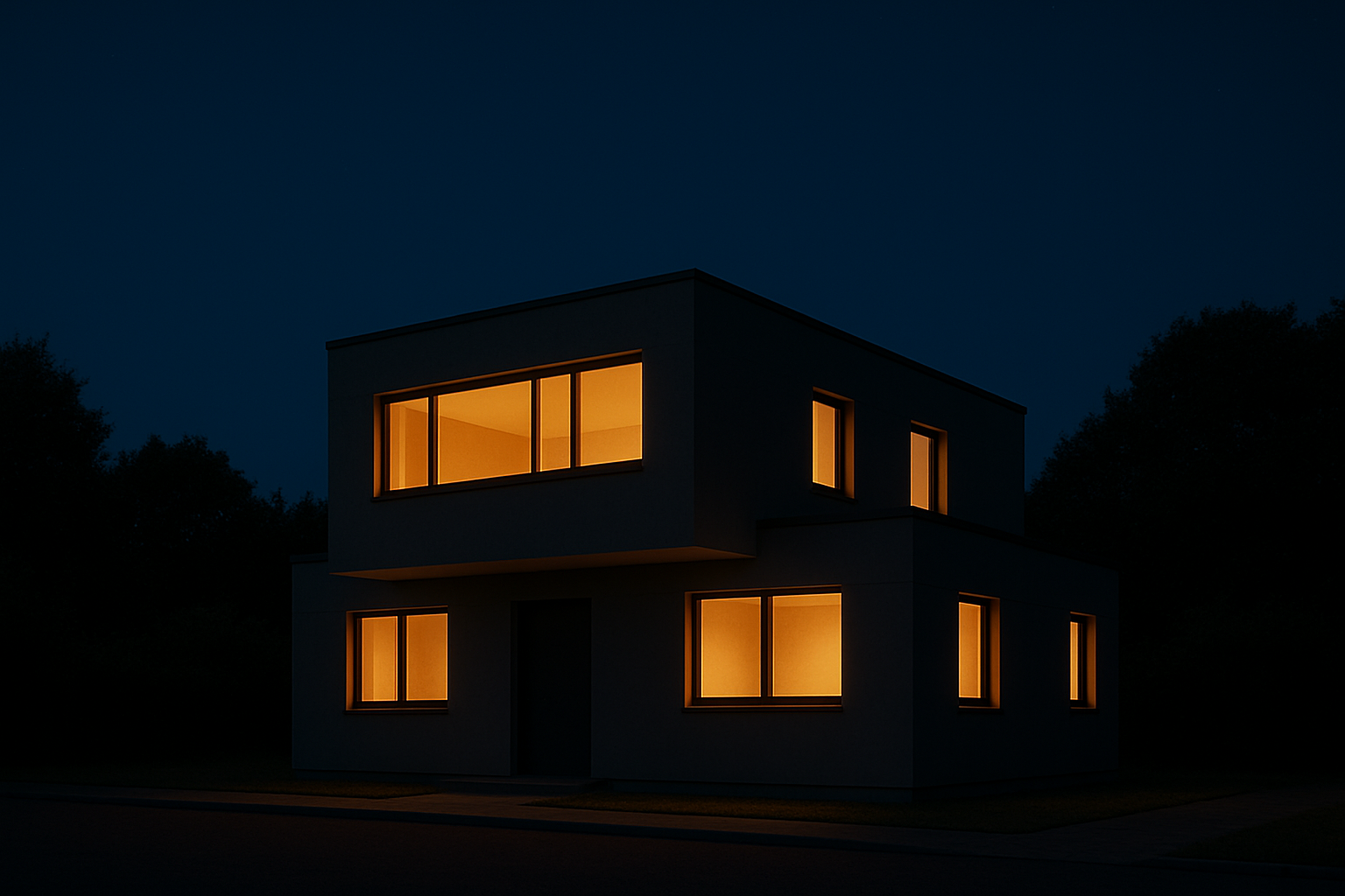 Haus Licht an